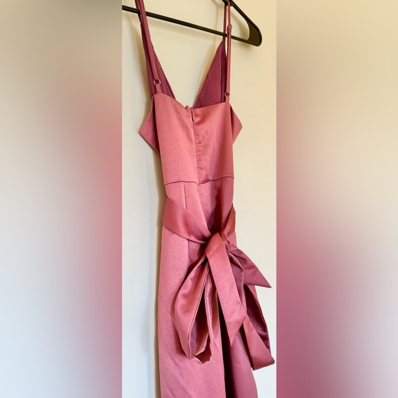 Lulus Joice Satin Midi Dress: Mauve, XS - Picture 13 of 15
